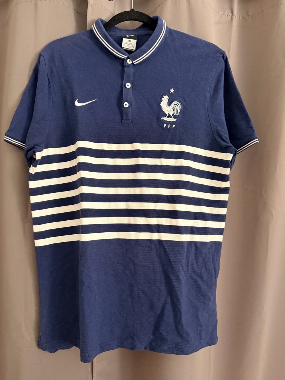 💯 Cotton Nike France FFF Soccer Polo